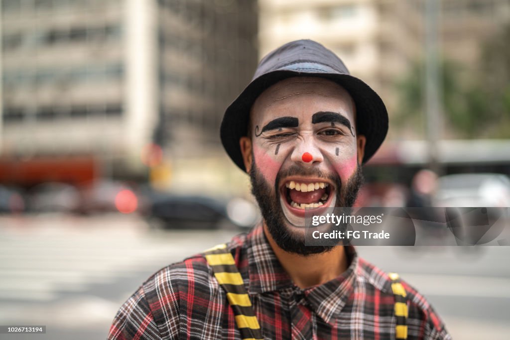 Clown Makes Funny Face