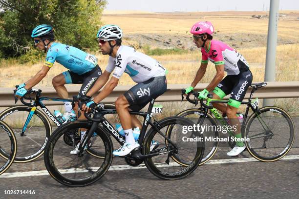 Jonathan Castroviejo of Spain and Team Sky / Daniel Moreno of Spain and Team EF Education First - Drapac P/B Cannondale / during the 73rd Tour of...