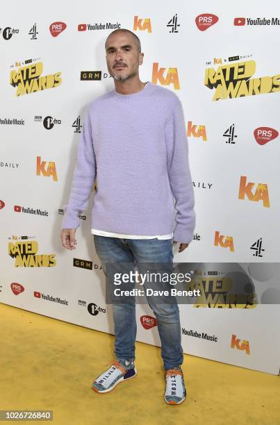 Zane Lowe attends the 2018 KA & GRM Daily Rated Awards at Eventim Apollo on September 4, 2018 in London, England.
