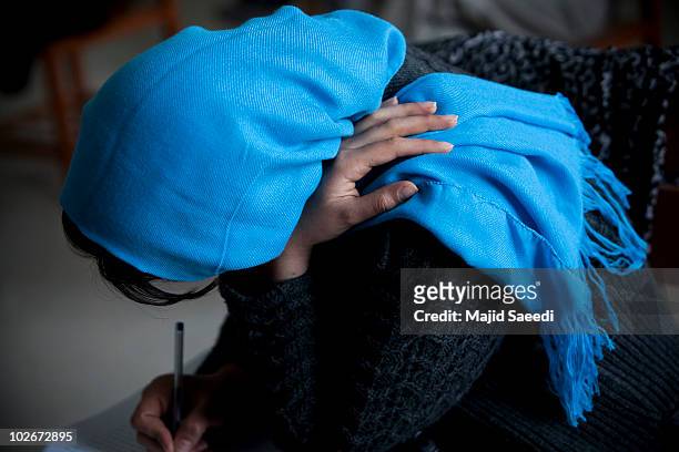 An Afghan female student attends Kabul university on July 6, 2010 in Kabul, Afghanistan. The change in the status of women in Afghanistan has changed...