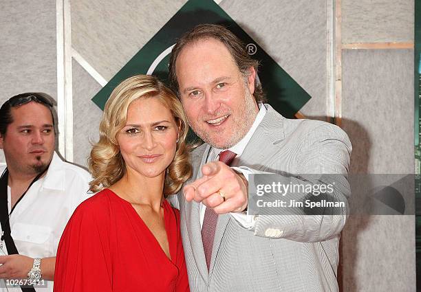 Director Jon Turteltaub and guest attend the premiere of "The Sorcerer's Apprentice" at the New Amsterdam Theatre on July 6, 2010 in New York City.