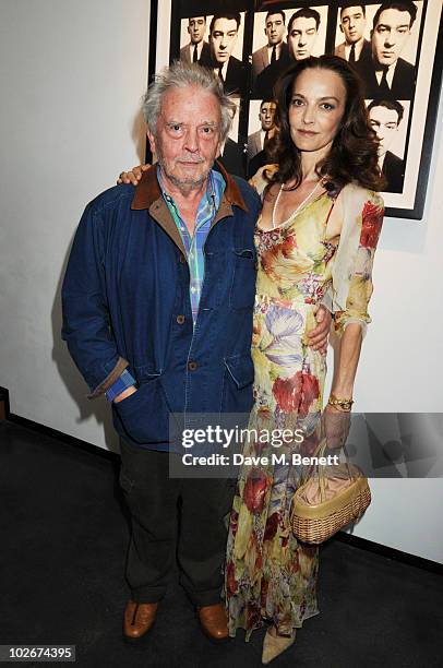 David Bailey and Catherine Bailey attend Hamiltons Gallery Exhibition of David Bailey "Then" on July 6, 2010 in London, England.