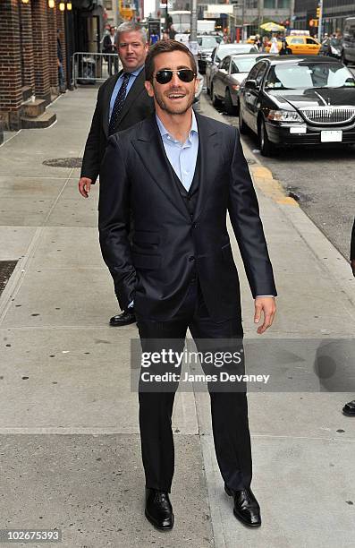 Jake Gyllenhaal visits "Late Show With David Letterman" at the Ed Sullivan Theater on May 24, 2010 in New York City.