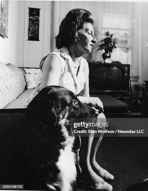 Theresa Wojtowicz, mother of bank robber John Wojtowicz of "Dog Day Afternoon" movie fame at her home at 612 Flatbush Ave in Brooklyn on August 23,...