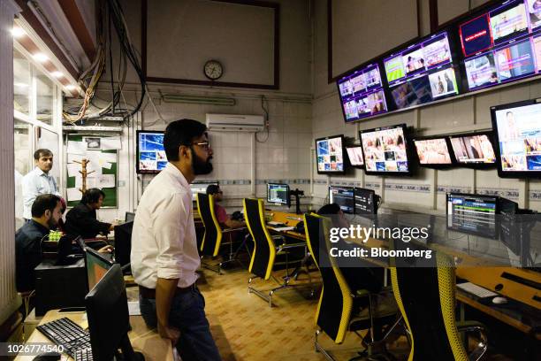 Seayer Ahadzada, commercial director at Alef Technology, stands in the operations room of the company's office in Kabul, Afghanistan, on Wednesday,...