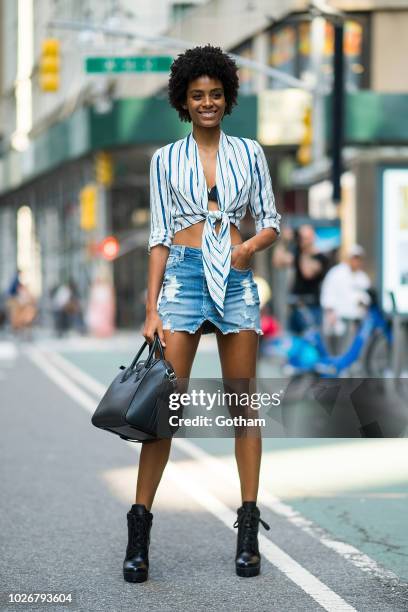 Alecia Morais attends casting for the 2018 Victoria's Secret Fashion Show in Midtown on September 4, 2018 in New York City.