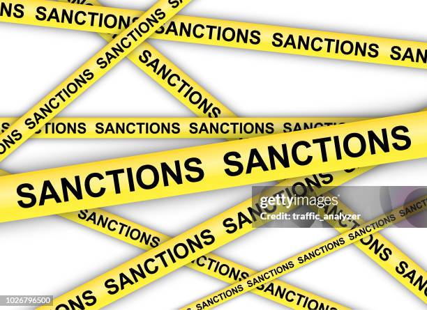 ilustraciones, imágenes clip art, dibujos animados e iconos de stock de cintas de las sanciones - sanciones