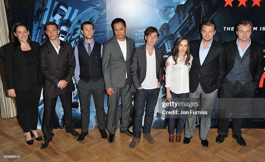 Inception Call Emma Thomas, Tom Hardy, Joseph Gordon-Levitt, Ken Watanabe, Cillian ...