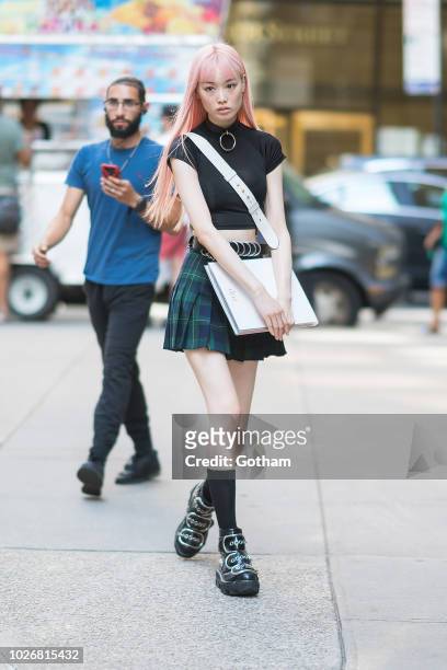 Fernanda Ly attends casting for the 2018 Victoria's Secret Fashion Show in Midtown on September 4, 2018 in New York City.