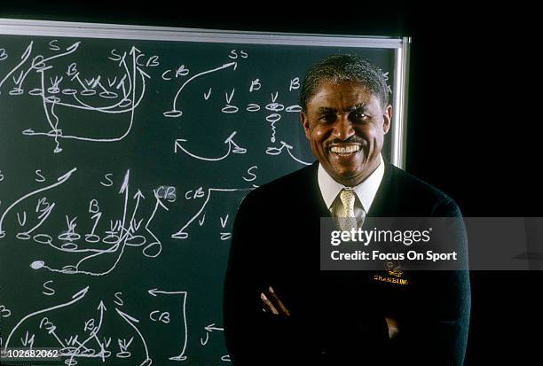 S: Head Coach Eddie Robinson of the Grambling State Tigers in the portrait circa early 1980's at Grambling State University in Grambling, Louisiana....