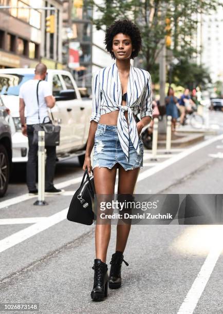 Alecia Morais attends the casting for the 2018 Victoria's Secret Show in Midtown on September 4, 2018 in New York City.