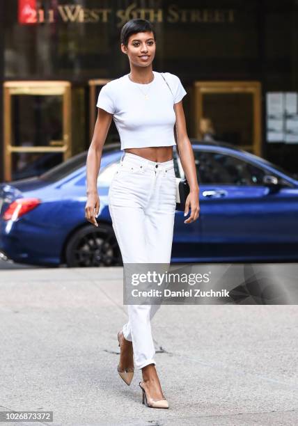 Jourdana Phillips attends the casting for the 2018 Victoria's Secret Show in Midtown on September 4, 2018 in New York City.