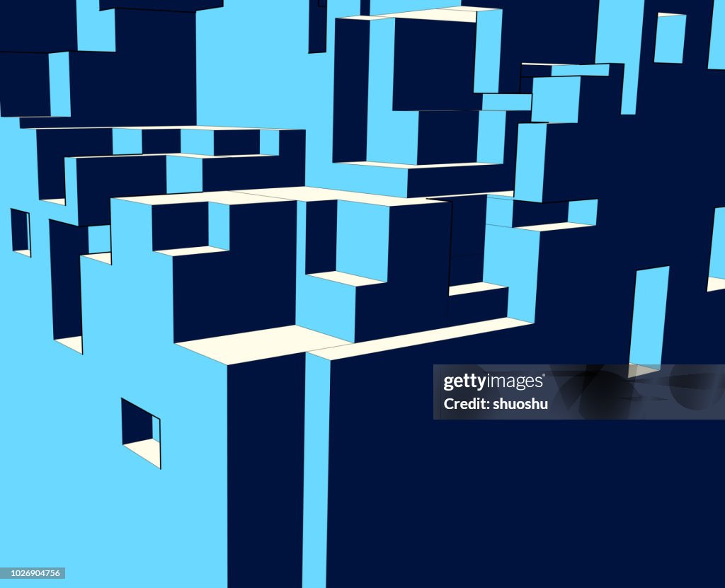 Geometric Patterns Structure 3d Geometric Structure Pattern For Design High-Res Vector Graphic ...