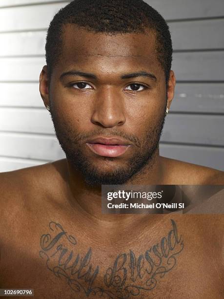 Basketball player and NBA prospect DeMarcus Cousins is photographed for Sports Illustrated on June 22 New York City. CREDIT MUST READ: Michael...