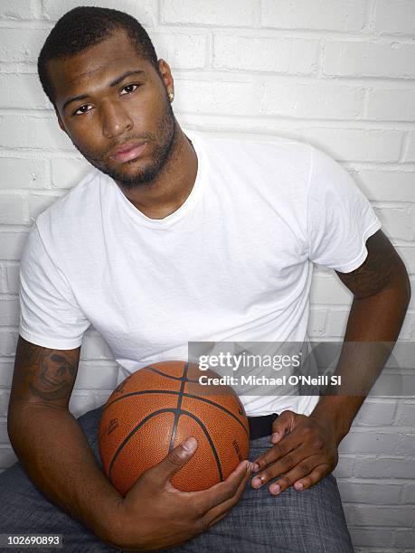 Basketball player and NBA prospect DeMarcus Cousins is photographed for Sports Illustrated on June 22 New York City. CREDIT MUST READ: Michael...