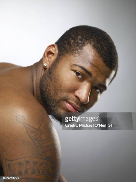 Basketball player and NBA prospect DeMarcus Cousins is photographed for Sports Illustrated on June 22 New York City. CREDIT MUST READ: Michael...