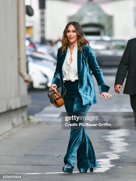 Jennifer Love Hewitt is seen arriving at 'Jimmy Kimmel Live' on September 04, 2018 in Los Angeles, California.