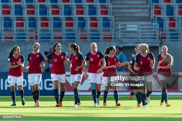 Guro Reiten of Norway women, Kristine Minde of Norway women, Ingrid Syrstad Engen of Norway women, Caroline Graham Hansen of Norway women, Frida...