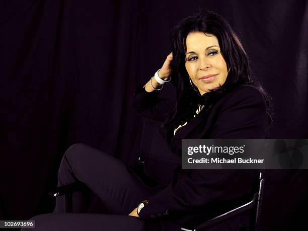 Actress Maria Conchita Alonso poses for a portrait at the Getty Images Studio on July 7, 2010 in Los Angeles, California.