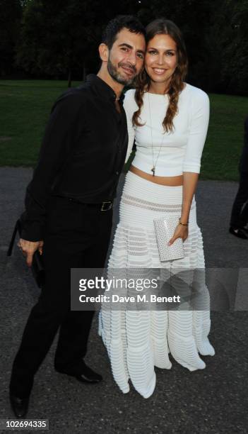 Marc Jacobs and Dasha Zhukova attend the Valentino Garavani Archives Dinner Party on July 7, 2010 in Versailles, France.