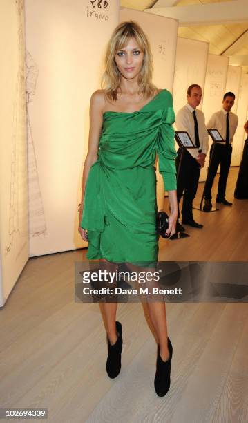 Anja Rubik attends the Valentino Garavani Archives Dinner Party on July 7, 2010 in Versailles, France.