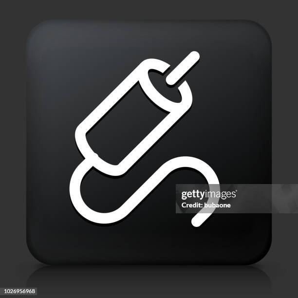 coaxial cable plug icon - coaxial cable stock illustrations