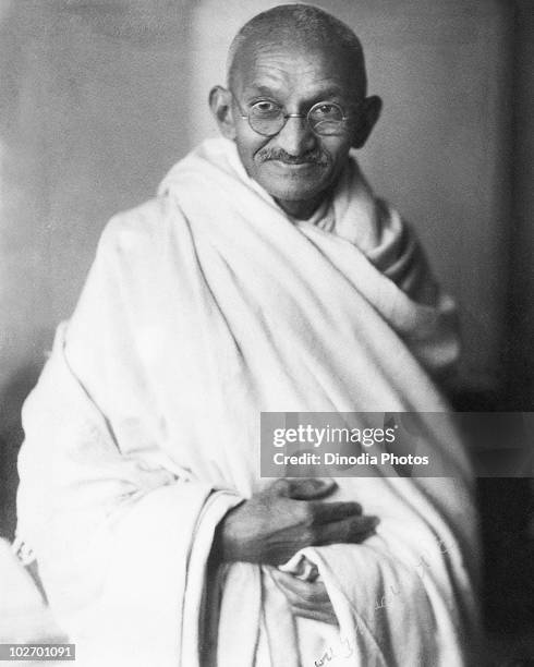 Indian statesman and activist Mohandas Karamchand Gandhi , circa 1940.