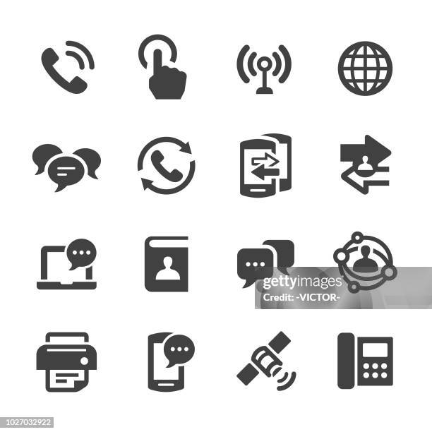communication icon - acme series - answering machine stock illustrations