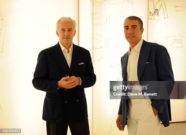 Patrick Kimonth and Antonio Monfreda attend the Valentino Garavani Archives Dinner Party on July 7, 2010 in Versailles, France.