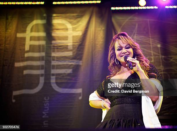 Jenni Rivera performs at 2010 Lilith Fair at Cricket Wireless Amphitheatre on July 7, 2010 in San Diego, California.