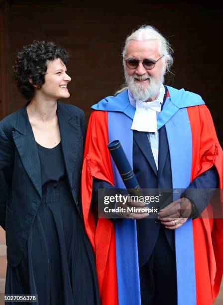 Sir Billy Connolly with his daughter Cara, receives honorary degree at the Barony Hall in Glasgow, from Strathclyde University. 22nd June 2017.