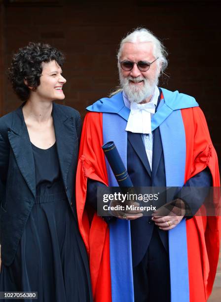 Sir Billy Connolly with his daughter Cara, receives honorary degree at the Barony Hall in Glasgow, from Strathclyde University. 22nd June 2017.