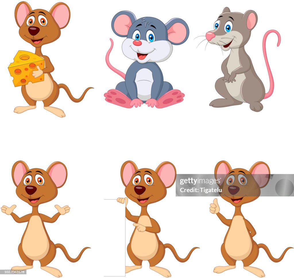 Cartoon Funny Mouse Collection Set High-Res Vector Graphic - Getty Images