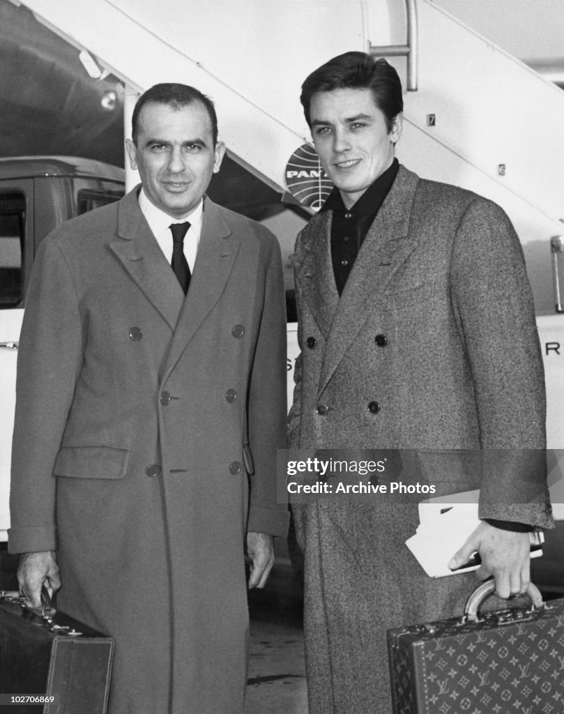 Delon Reddy French actor Alain Delon with producer Raoul Levy at New York... News ...