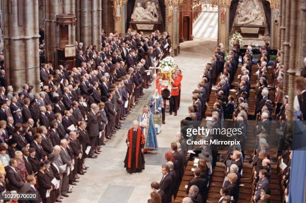 The funeral of Diana, Princess of Wales at Westminster Abbey, London. 6th September 1997.
