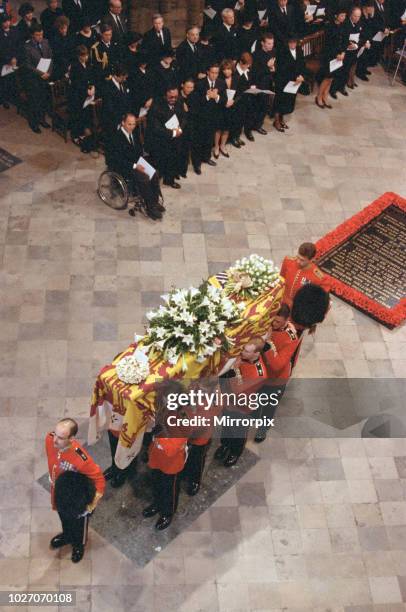 The funeral of Diana, Princess of Wales at Westminster Abbey, London. 6th September 1997.