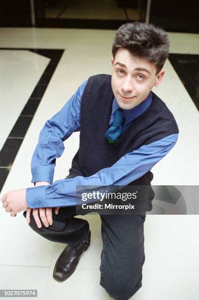 English-born Irish stand-up comedian, Sean Hughes. 7th February 1994.