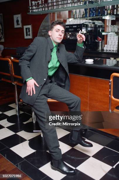 English-born Irish stand-up comedian, Sean Hughes. 7th February 1994.