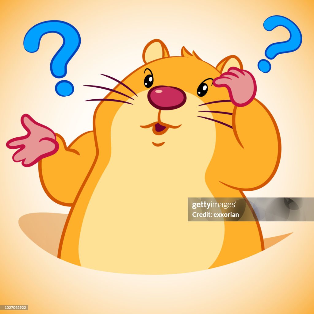 Questioned Groundhog Cartoon Character