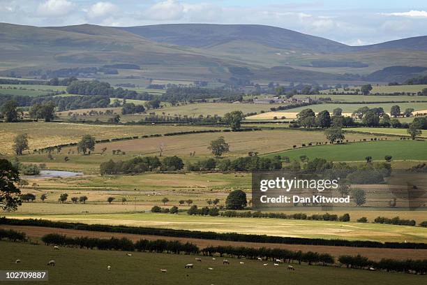 General view of the fields around the village of Rothbury on July 8, 2010 in Rothbury, England. Police continue to search the village of Rothbury for...