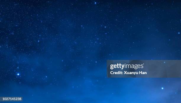 night sky - blue sky background stock-fotos und bilder