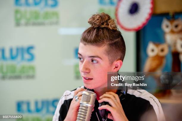 Jack Avery of Why Don't We visits the Elvis Duran Show co hosted by singer Alessia Cara at Z100 Studio on September 5, 2018 in New York City.