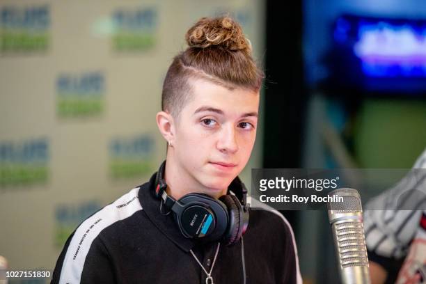 Jack Avery of Why Don't We visits the Elvis Duran Show co hosted by singer Alessia Cara at Z100 Studio on September 5, 2018 in New York City.