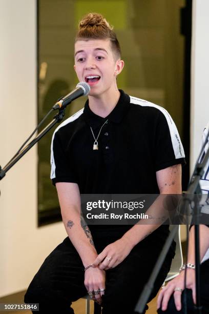 Jack Avery of Why Don't We visits the Elvis Duran Show co hosted by singer Alessia Cara at Z100 Studio on September 5, 2018 in New York City.