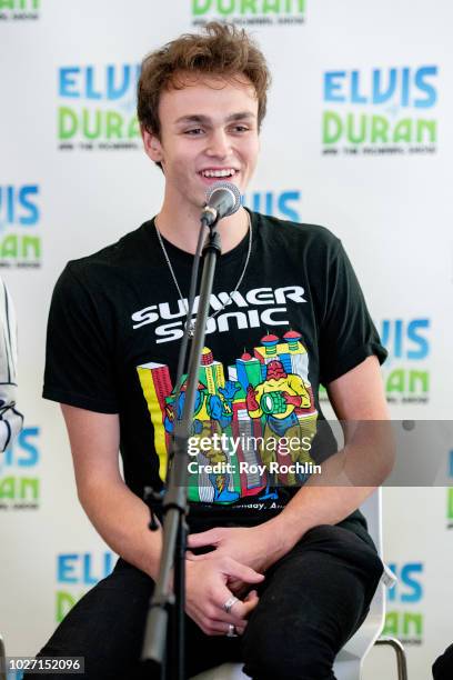 Jonah Marais of Why Don't We visits the Elvis Duran Show co hosted by singer Alessia Cara at Z100 Studio on September 5, 2018 in New York City.