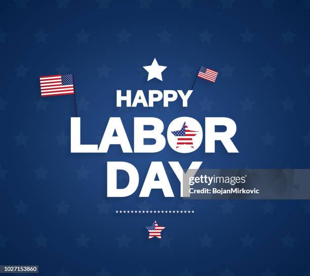 happy labor day background with usa flag. vector illustration. - labor day stock illustrations