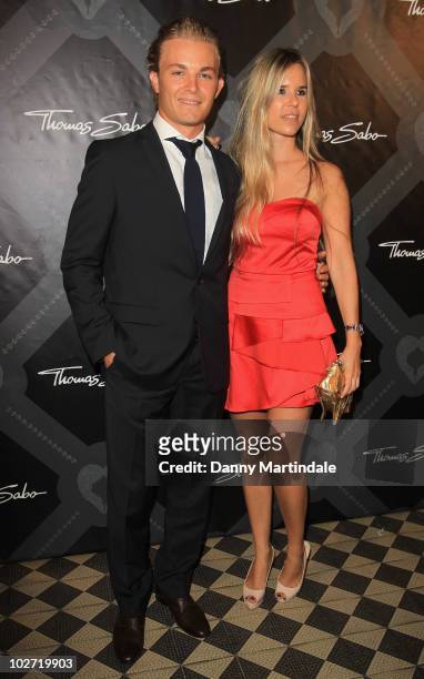 Formula 1 driver Nico Rosberg and Vivian Sibold attend the launch party for Thomas Sabo's new collection at St Mark's Church, Mayfair on July 8, 2010...