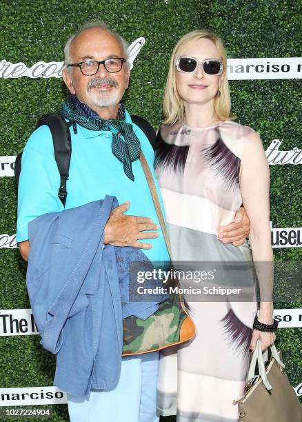 Arthur Elgort and Carole Divet Harting attend the 2018 Couture Council Award Luncheon at David H. Koch Theater at Lincoln Center on September 5, 2018...