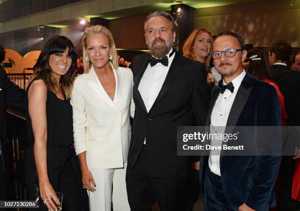 Claudia Winkleman, Elisabeth Murdoch, Keith Tyson and Jonathan Yeo attend the GQ Men of the Year Awards 2018 in association with HUGO BOSS at Tate...