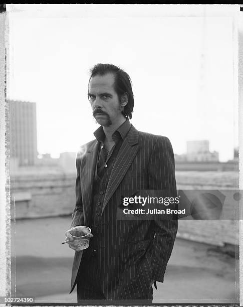 Musician Nick Cave poses for a portrait shoot in New York, USA.